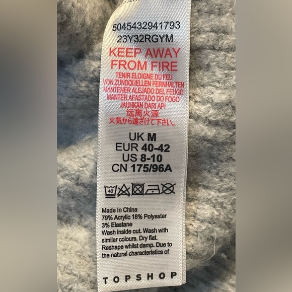 Topshop Light Gray Cowl Neck Sweater - Picture 5 of 6